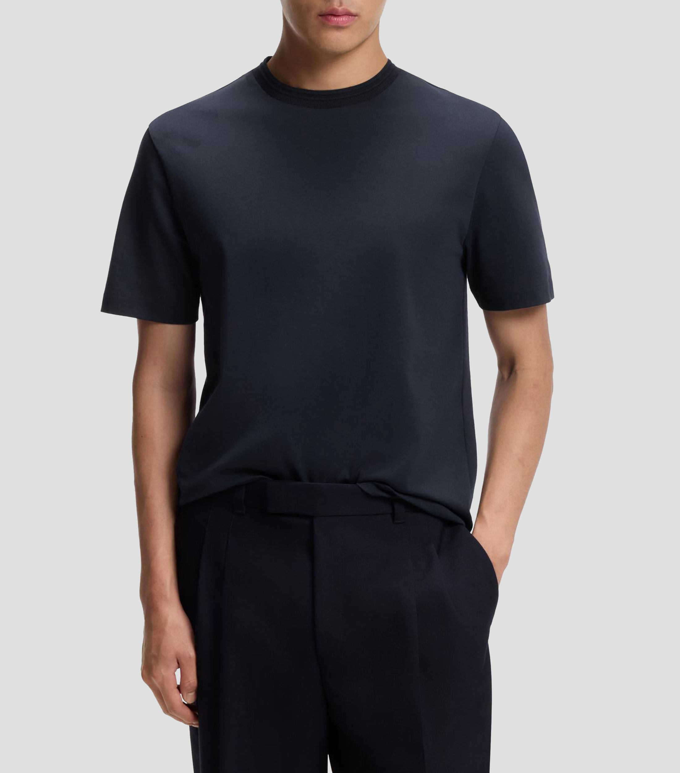 Playera Boss de algodón con monogramas en el interior Hombre